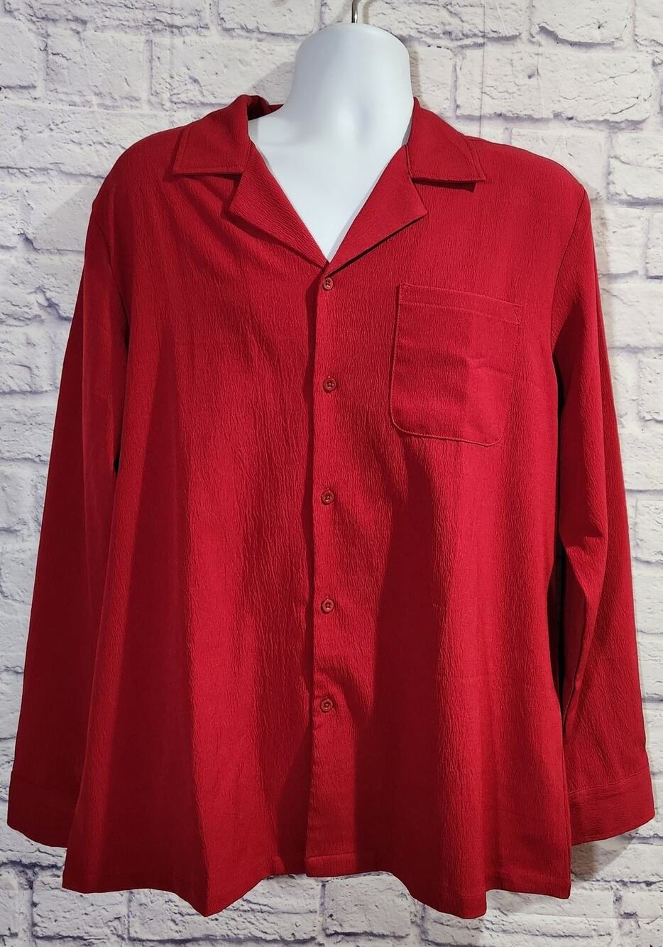 COOFANDY Burgundy Button Down Long Sleeves Shirt Large NWOTS